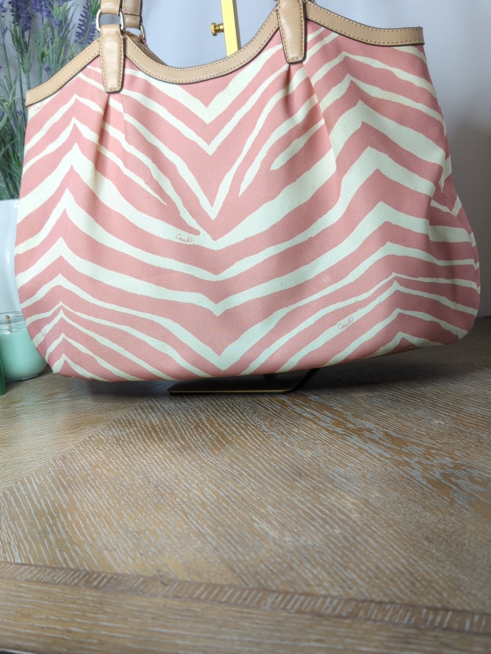Coach 2013 Devin Zebra Stripe Shoulder Bag - Picture 9 of 9
